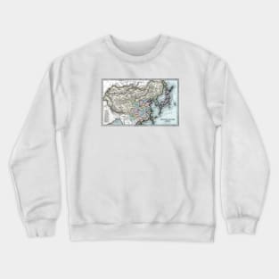 1835 Map of the Chinese Empire and Japan Crewneck Sweatshirt